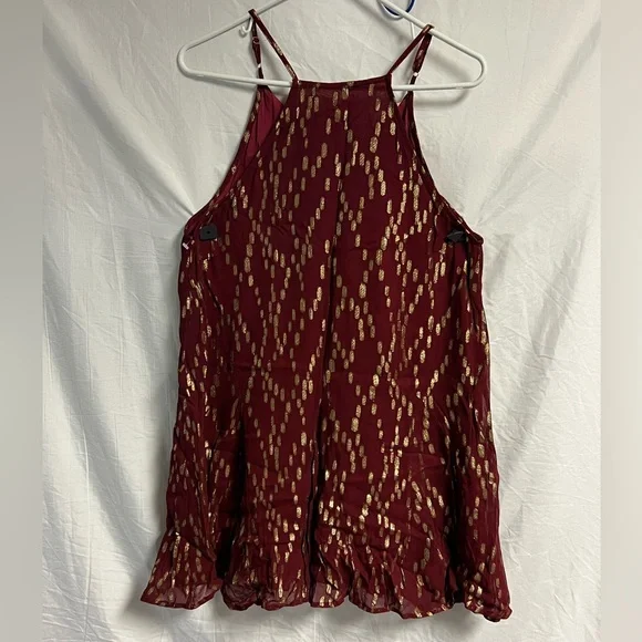 burgundy and gold short dress Radiant Bow Embellished Strapless Mini Dress main image 1
